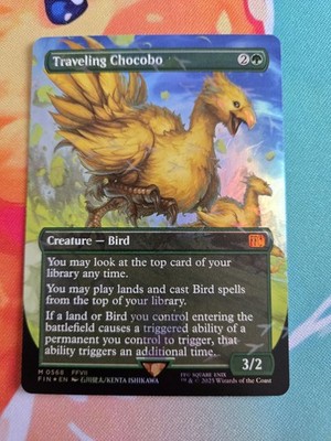 MTG Traveling Chocobo 0568 TRACK FOIL MYT BORDERLESS | NM Near Mint | FIN | 2025