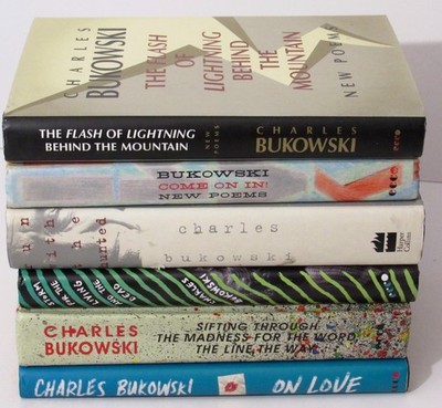 Lot of 6 HARDCOVER CHARLES BUKOWSKI POETRY BOOKS - Good Condition