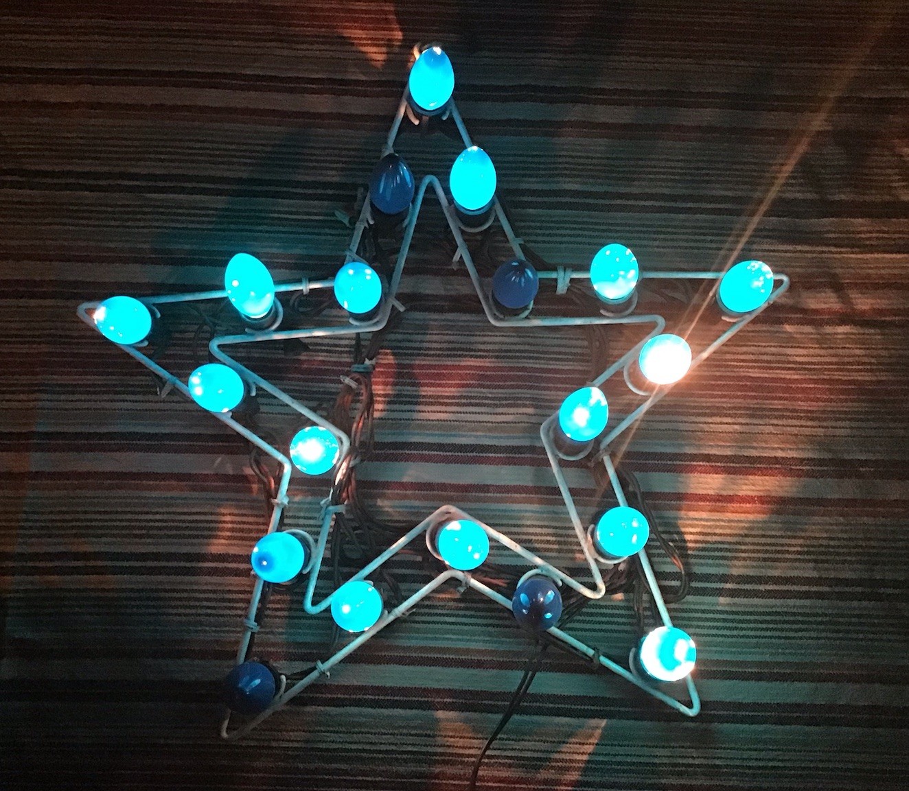 Vintage Christmas 20 Light Noma Star Metal Frame Outdoor Decoration 18 In Works!