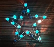 Vintage Christmas 20 Light Noma Star Metal Frame Outdoor Decoration 18 In Works!