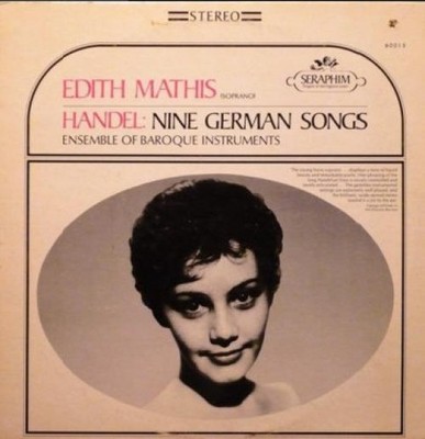Edith Mathis - Georg Friedrich Händel, Nine German Songs, (LP), NM or M-, 41128