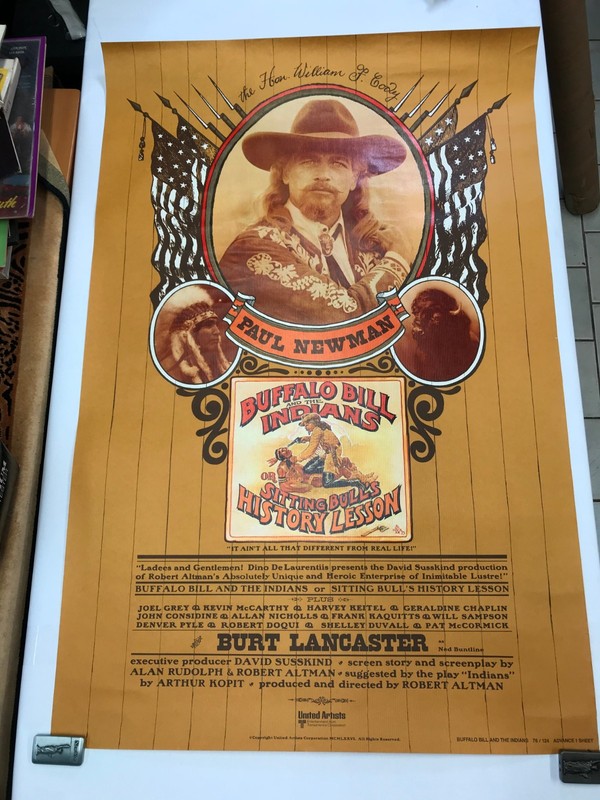 "Buffalo Bill and the Indians" Paul Newman Vintage Movie Poster