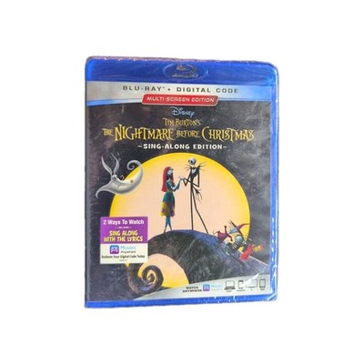 2018 TIM BURTON'S NIGHTMARE BEFORE CHRISTMAS BLU RAY Sing-Along Edition Disney
