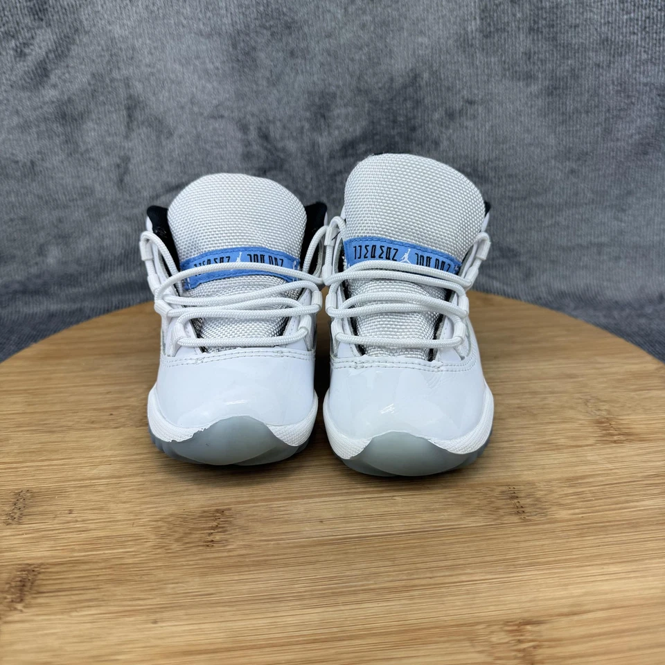Nike Air Jordan 11 Zapatos Niño Pequeño Talla 7C Blanco Leyenda Azul Tenis 378040-104 Foto 2 de 4