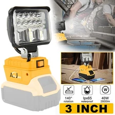 Cordless Led Work Light for Dewalt 20V Battery,Portable Flood Light Flashlight