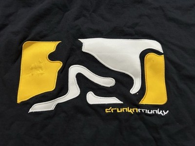 Vintage Y2K Drunknmunky Drunkn Munky Streetwear Black Embroidered