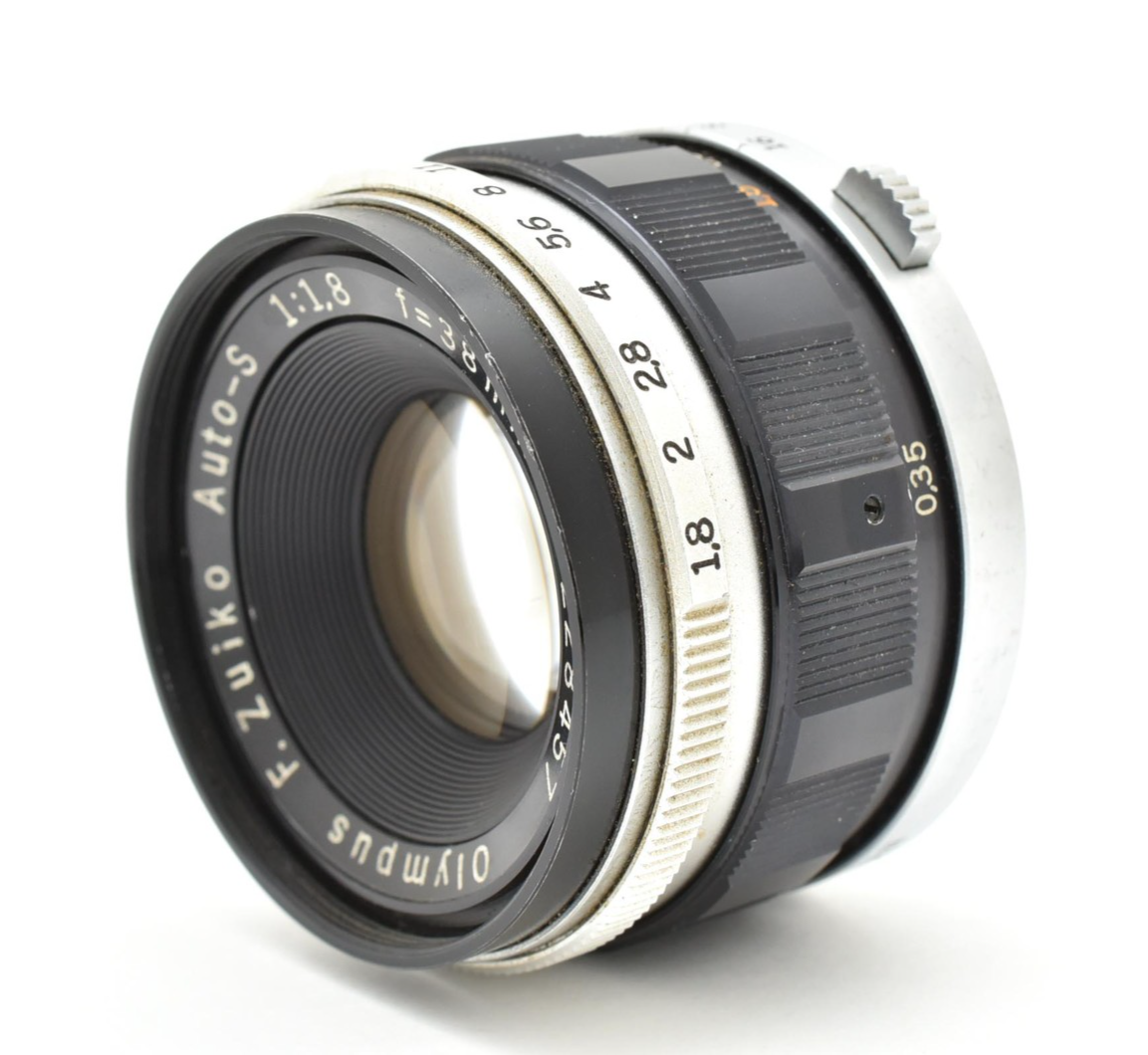 ▶️ Exc Olympus F.Zuiko Auto-S 38mm f1.8 Lens for Pen F FT FV