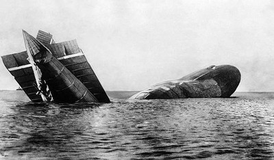 Scene showing the wrecked Zeppelin L15 airship 1916 Old Photo