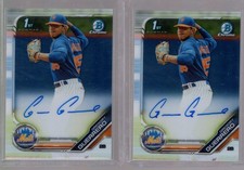 GREGORY GUERRERO 2019 Bowman Chrome Prospects AUTOGRAPH #CPA-GG LOT X 2 MINT