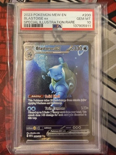 Pokémon TCG Scarlet & Violet 151 Blastoise EX Special Illustration Rare PSA 10