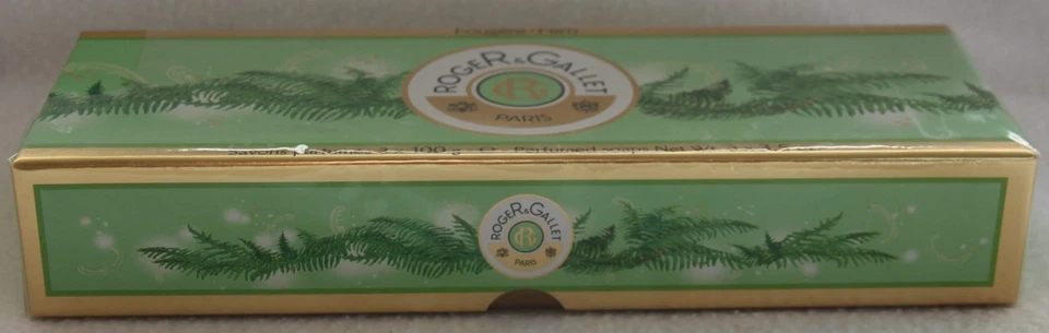 ROGER & GALLET Fougere Farn 3 x 100 g Parfum Seife Vintage in OVP (A429) - Bild 2 von 3