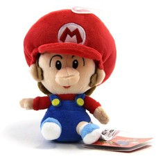 New Baby Mario SUPER MARIO BROS. 5 inch Plush Official San-Ei 1247 Plushie