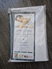 Aller-Ease Cotton Pillow Protector 21x27 Zip White Bed Bug  Allergy Protect