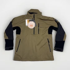 Beretta Men’s L Highball Windpro Hunting Pullover Sweater GORE-TEX Tan Brown