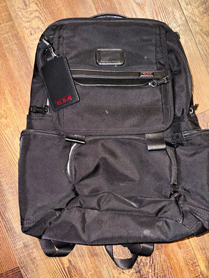 TUMI Alpha Bravo Black Ballistic Nylon Laptop Backpack Travel Business Bag