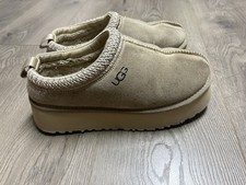 UGG WOMEN TAZZ MUSTARD SEEED SHEARLING SUEDE PLATFORM SHOES US 9