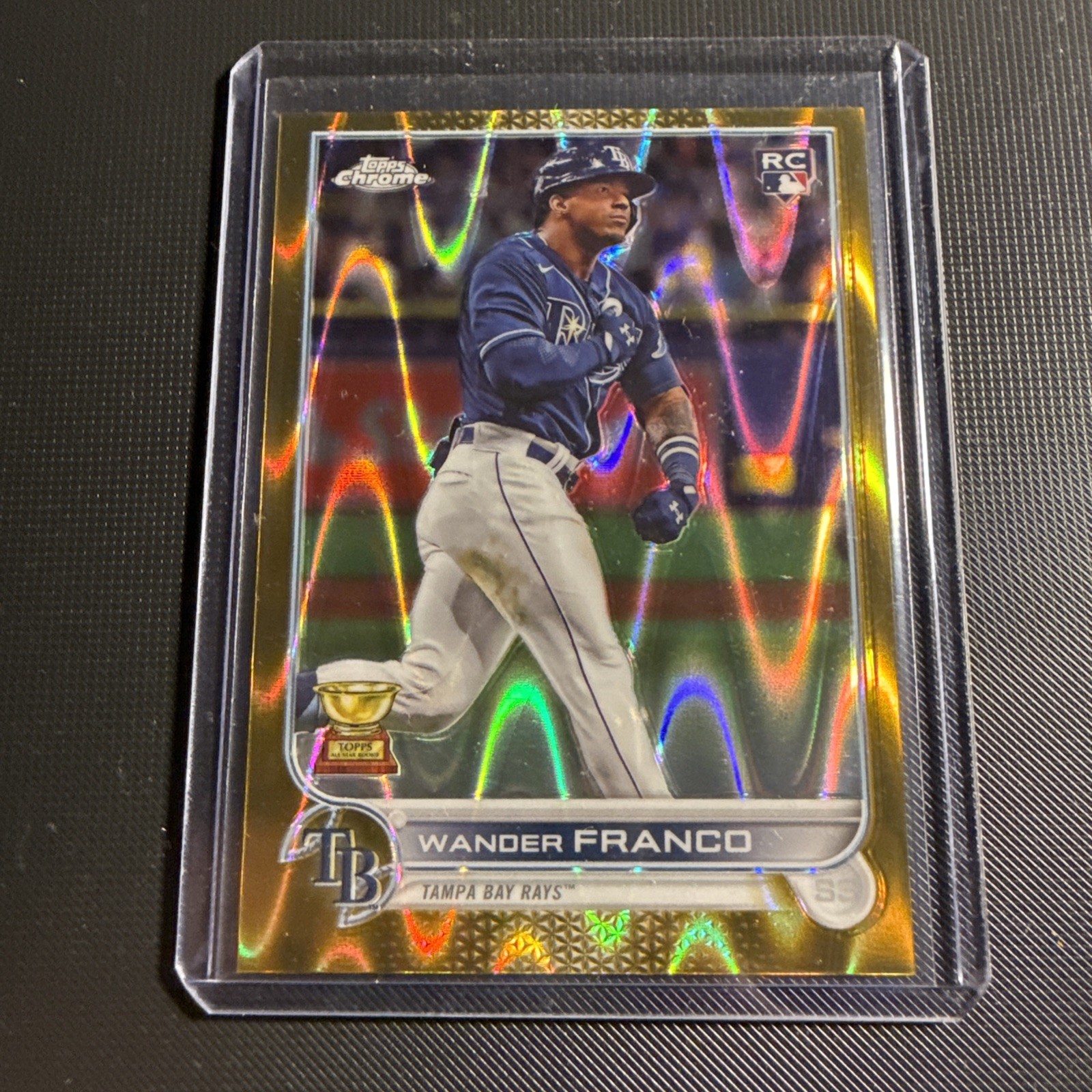 2022 Topps Chrome Wander Franco Gold Sonic RayWave Refractor /50 Rookie Rays