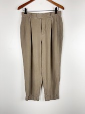 Everlane 100% Lyocell Pleated Way-High Trousers Pants Sz 6 Sage Khaki Green Cuff