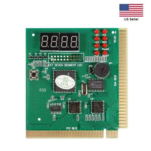 PCI & ISA Tester Diagnostics Display 4-Digit PC Debug Analyzer Motherboard Card