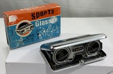 VTG 1950s Crystar Folding Binoculars Collapsible SPORTS GLASSES Japan w/ Box