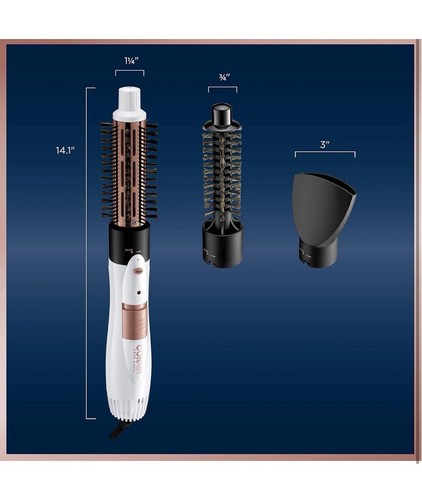Cepillo de aire caliente CONAIR doble cerámica 3 en 1, seco como usted estilo - blanco - Imagen 5 de 10