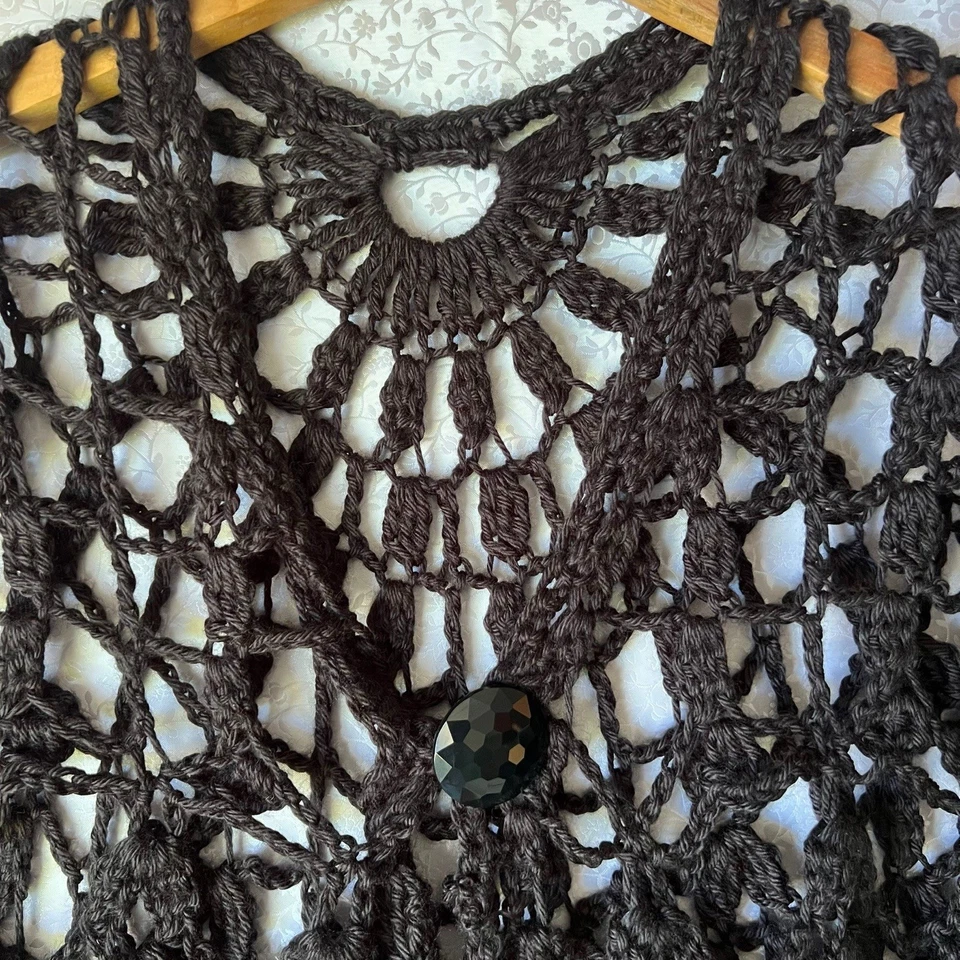 Lace Shawl Crochet Pattern Black O/S - Image 3 of 4