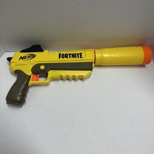 NERF Nerf Fortnite Dart Blaster Pistol w/ Silencer Barrel Yellow/Orange