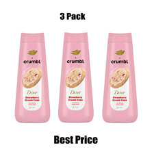 Dove Crumbl Body Wash Strawberry Crumb Cake, 20 fl oz 3 Pack