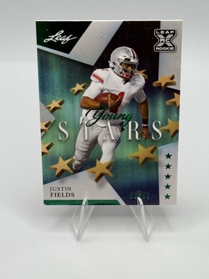 2021 Leaf JUSTIN FIELDS Young Stars Rookie RC #YS-28 Emerald 50/50
