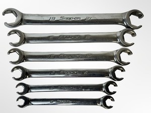 Snap On 6 pc Metric Flank Drive Double End Flare Nut Wrench Set 6 Point RXFMS606