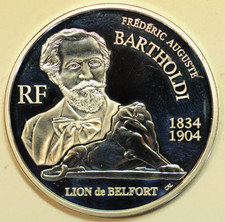 mw29846 France Silver Crown - 1 1/2 Euro 2004 F.A. Bartholdi Mintage 3,303 PROOF