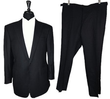 Ralph Lauren Black Label Caruso Anthony Peak Lapel Pinstripe 2Btn Suit 42R 36W