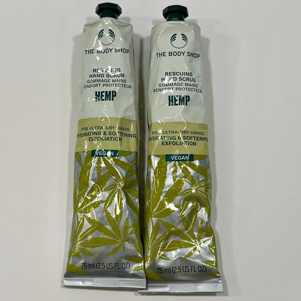 (2) Exfoliante de manos THE BODY SHOP CÁÑAMO para manos ultra secas NUEVO Foto 2 de 4