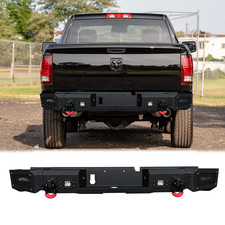 Vijay For 2008-2019 Dodge Ram 1500 New Steel Rear Bumper With Led Lightd-ring