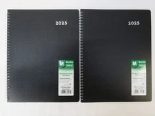 Pair Of 2025 Brownline DuraFlex Monthly Planners, 11" x 8-1/2", Black, Dec-Jan