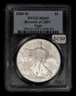 2008-W 1 oz Silver American Eagle - Reverse of 07 - PCGS MS 69 - SKU-B4764