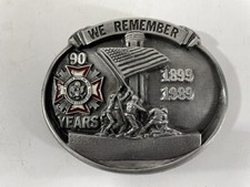 VFW 1988 "Veterans of Foreign Wars 90 Years 1899-1989" VFW Belt Buckle Siskiyou