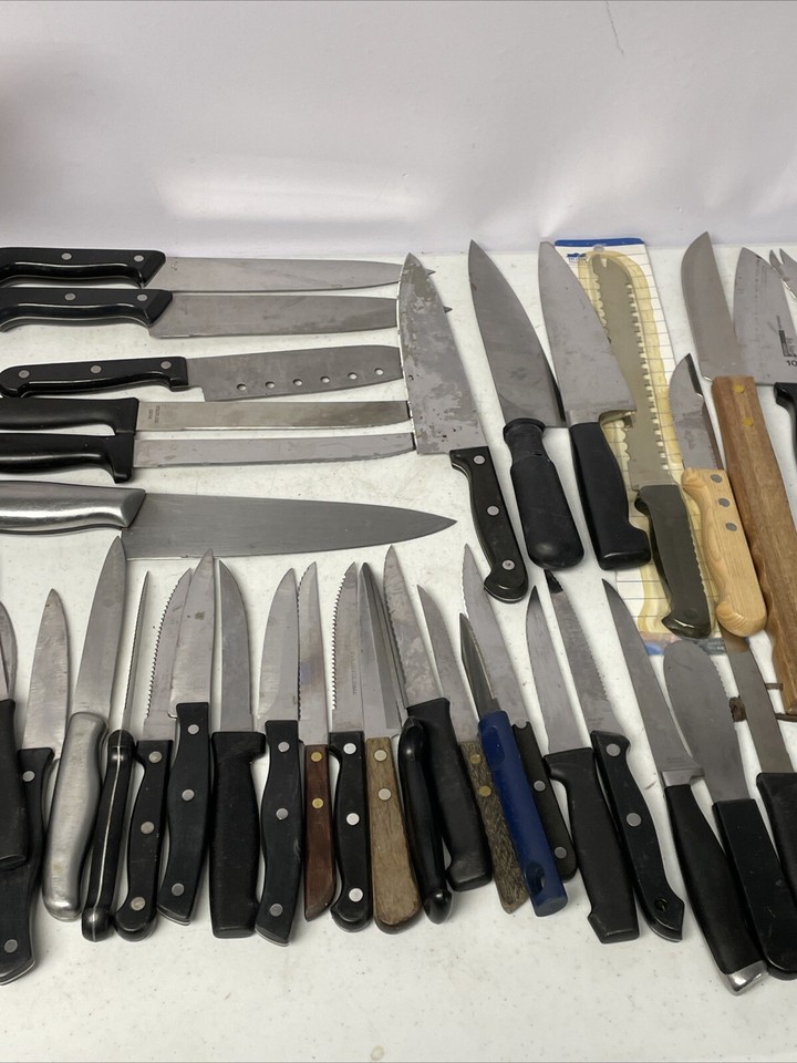Lot of All purpose Assorted kitchen knife Numerous Types Brands Sizes