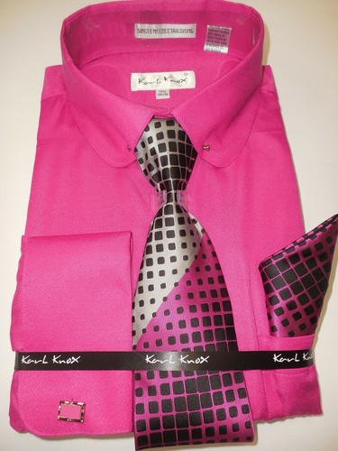 Mens Hot Pink Fuschia Club Collar Bar 