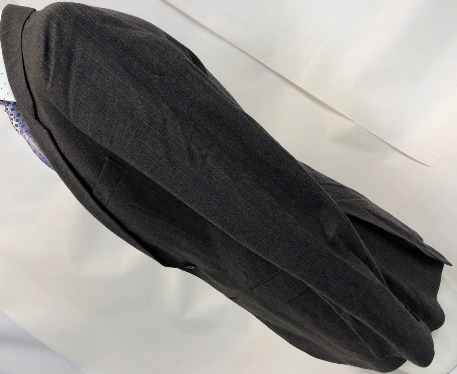 Giacca lana gessato marrone 2 bottoni Yves Saint Laurent FRANCIA VINTAGE designer 39 L