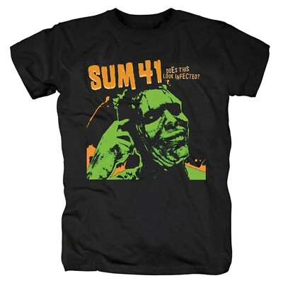 Sum 41 band vtg T-shirt black Short sleeve all sizes S to 5Xl 100% Cotton Shirt