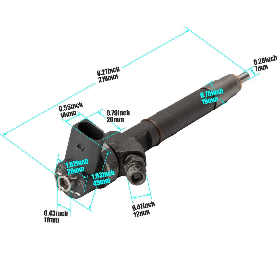 1X Inyector de combustible diésel Freightliner Dodge Sprinter 2500/3500 OM647 2,7 L 2004-06 Foto 2 de 4