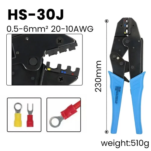 9 Zoll Ratsche Crimper Zange Kabel Draht Elektrische Crimpzange Klemmen Crimpset - Bild 1 von 8