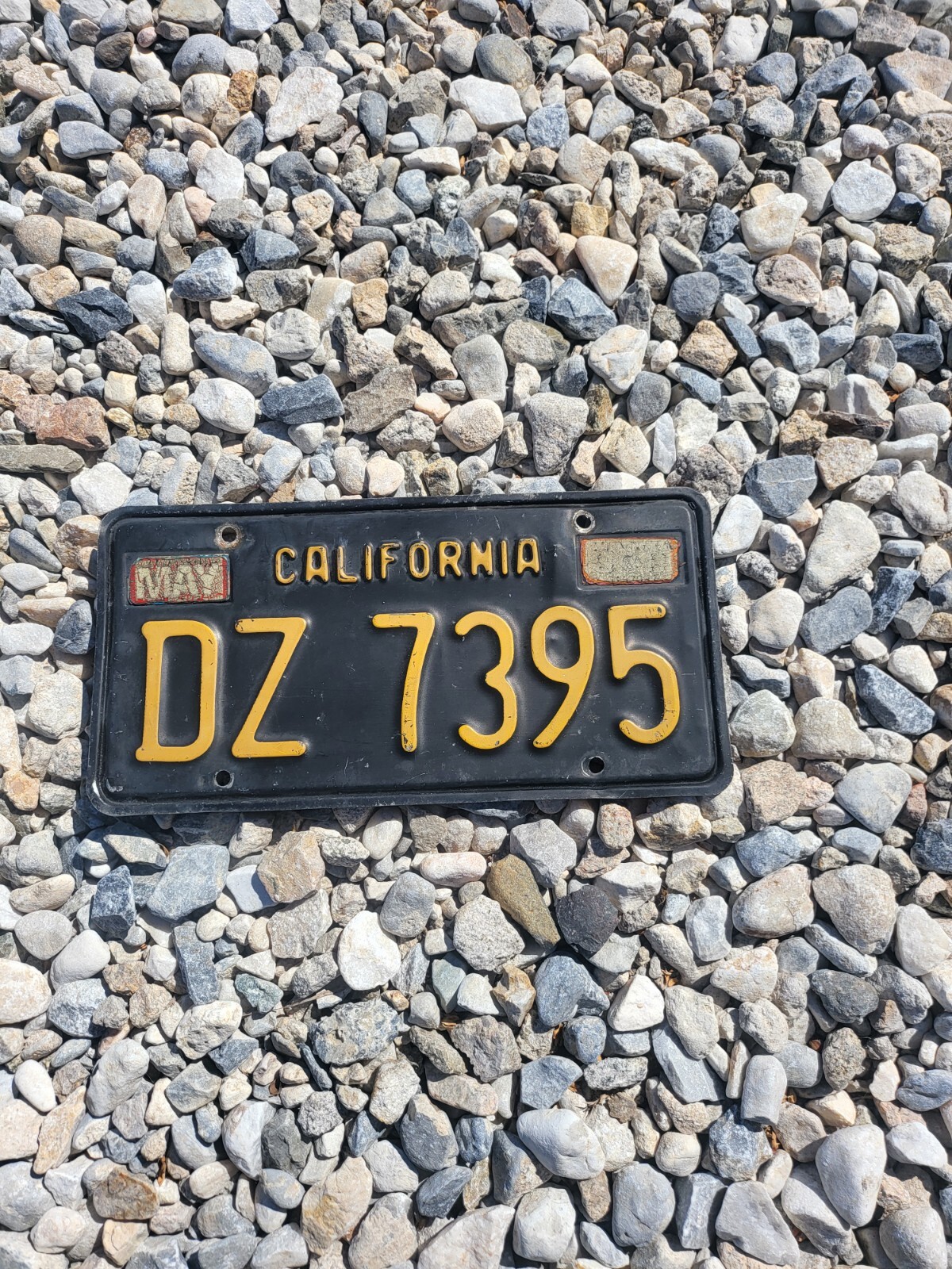 Vintage custom '63 California Black License Plate 1965 1966 1967 1968