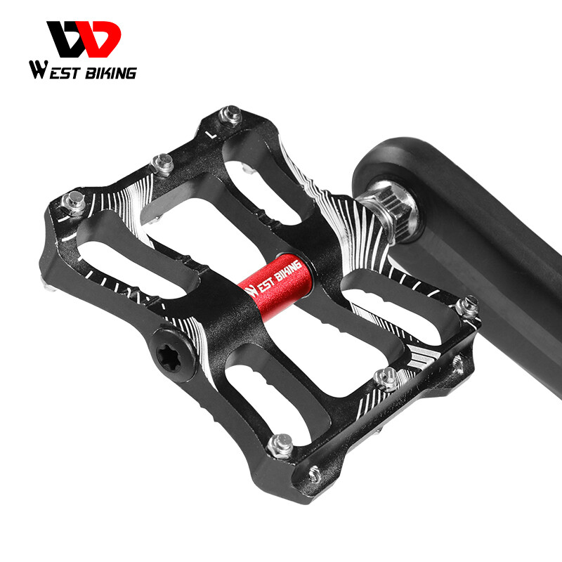 WEST BIKING Aluminum Alloy 2 Sealed Bearing Bike Bicycle Flat Pedals