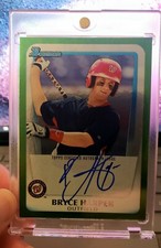 Bryce Harper 2011 Bowman Draft Auto Autograph Green Rookie /350