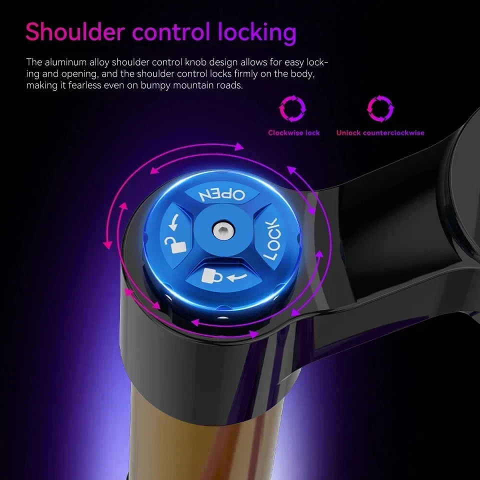 Ajuste de rebote de horquilla neumática de suspensión para bicicleta de montaña 26/27,5/29 pulgadas 160 mm de viaje Foto 4 de 4