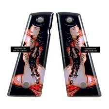 Custom 1911 Magwell ambi & non-ambi fit SPD Acrylic Grips Olivia 1