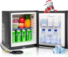 SMAD 12V 110V Fridge Truck Motorhome Camper Refrigerator Quiet 1.1 Cu Ft