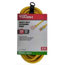 Hyper Tough 12AWGX3C 25ft Indoor /Outdoor Heavy Duty Yellow Vinyl Extension Cord